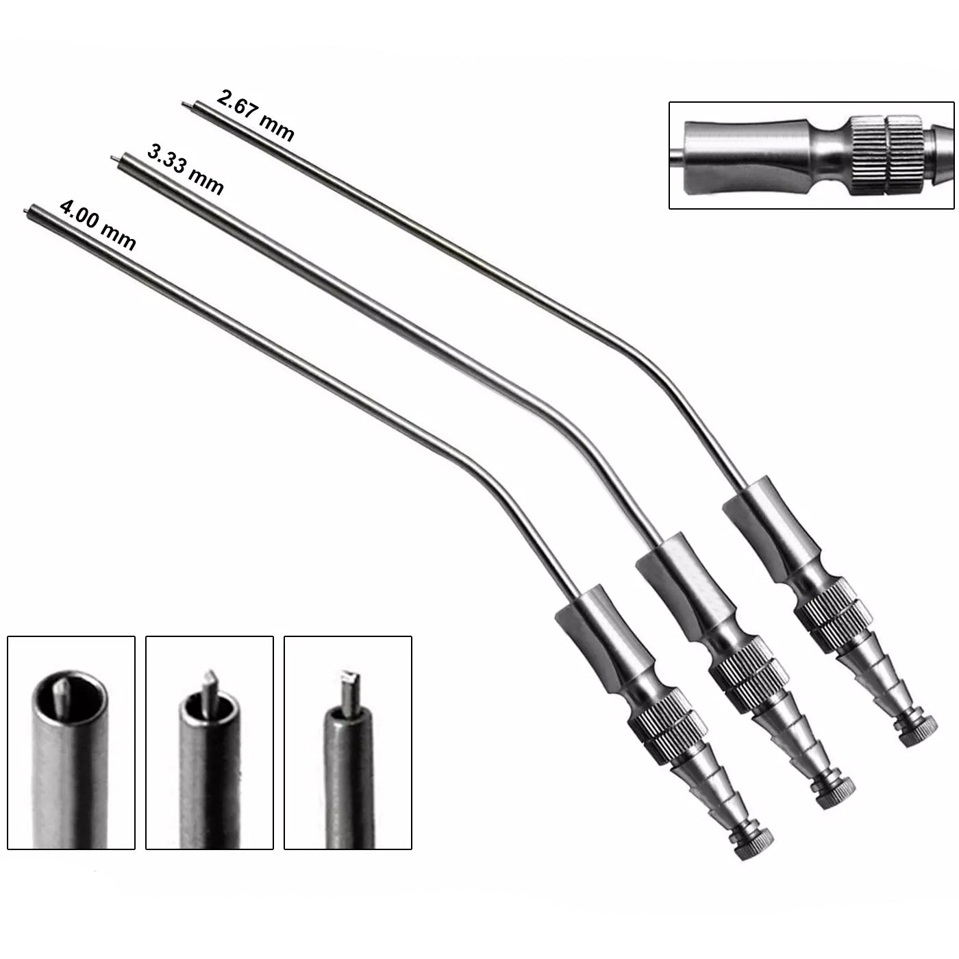 Frazier Suction Tubes Aspirator set of 3