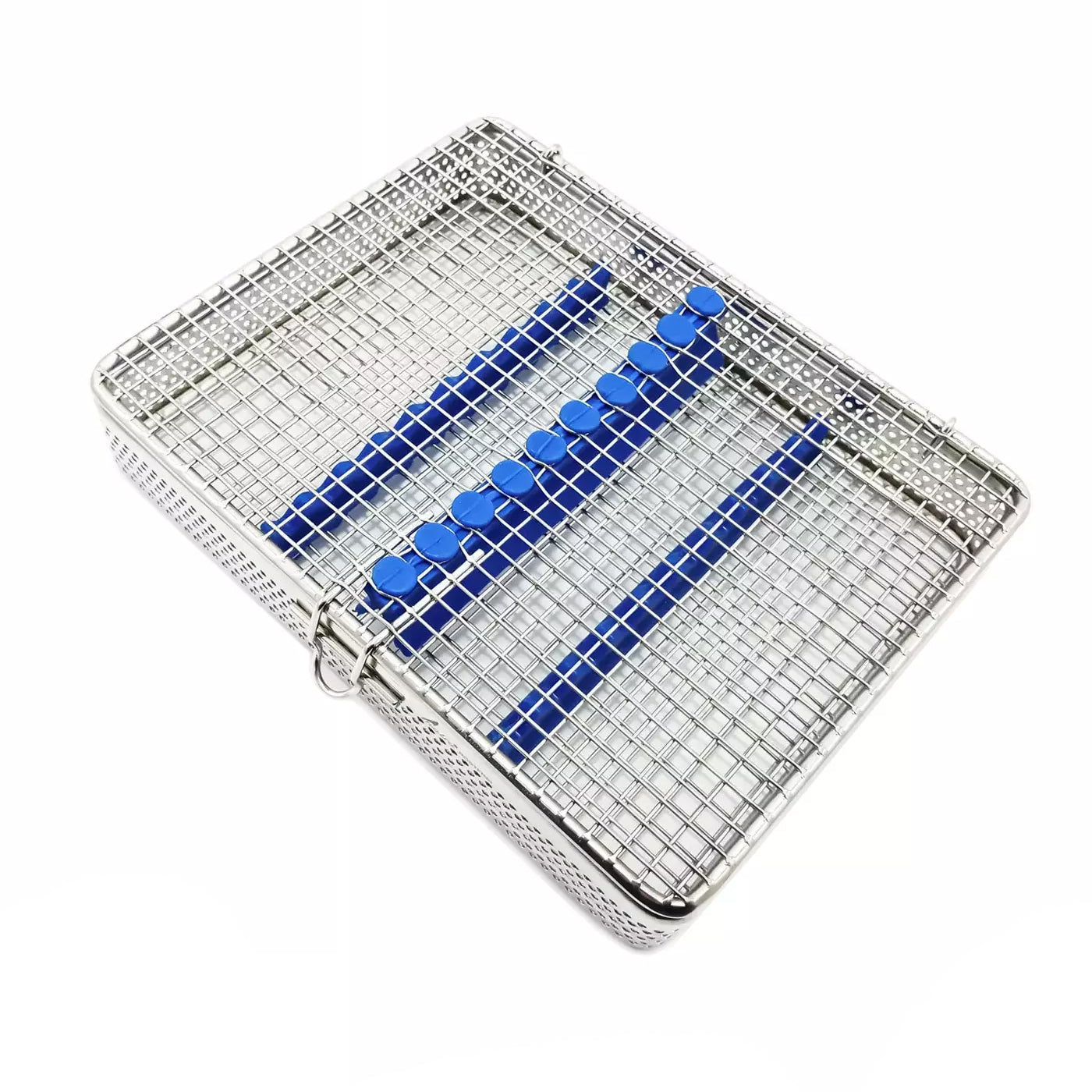 Dentale Sterilisations-Mesh-Kassette zur Aufnahme von 10 Instrumenten