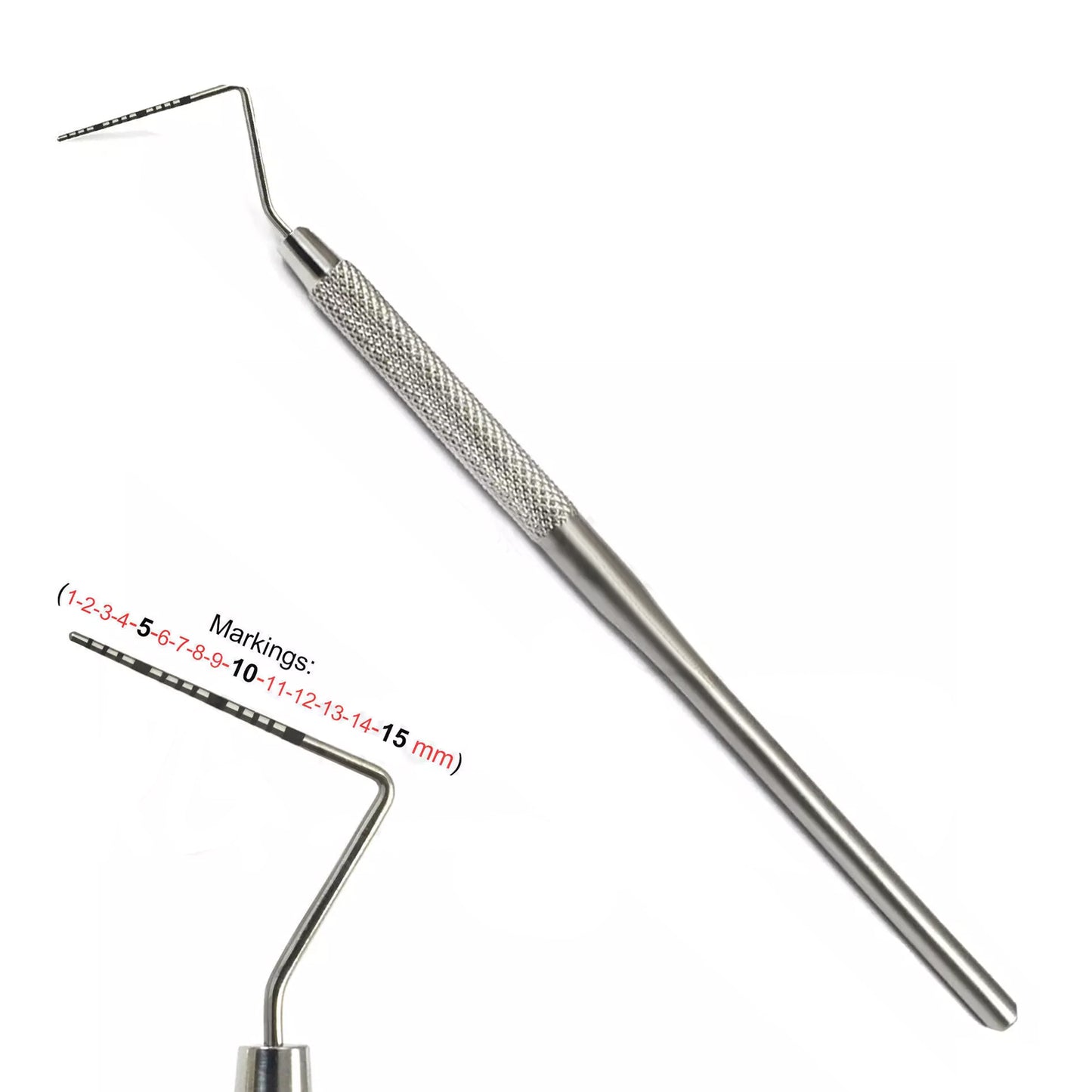 dental Periodontal sonde UNC-15 Color Coded Single End