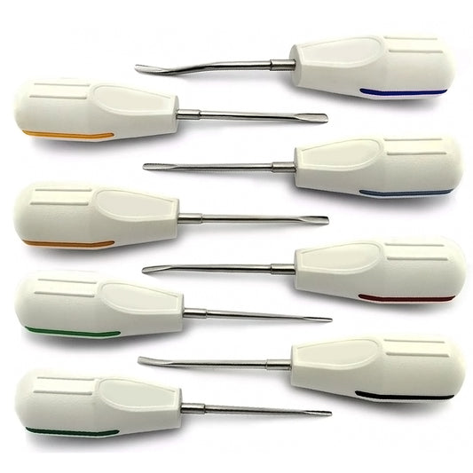 dental luxierend Elevators set of 8 White Plastic Handle